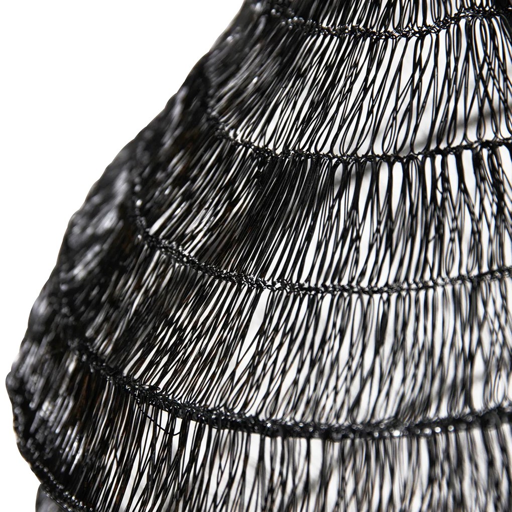 Orientálne závesné svietidlo čierne 45 cm x 40 cm - Vadi