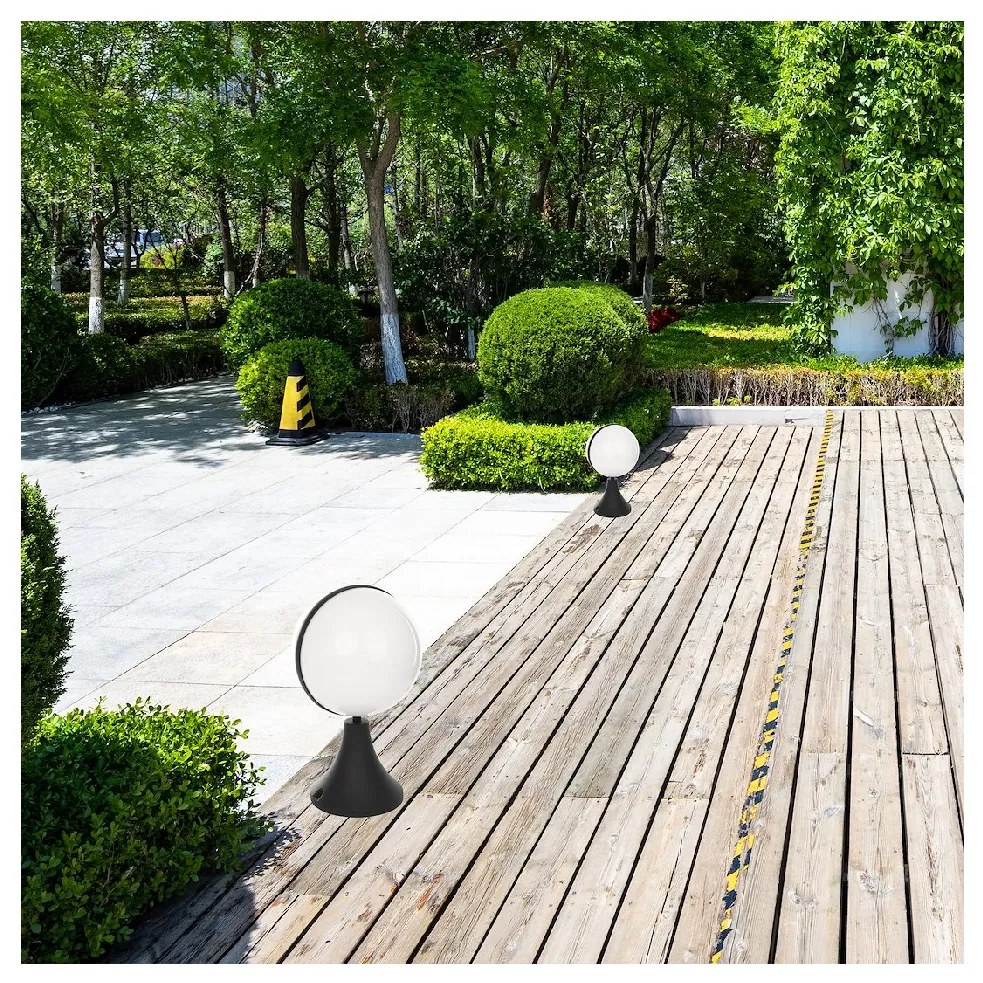 Exteriérová lampa, 1x biele PVC tienidlo