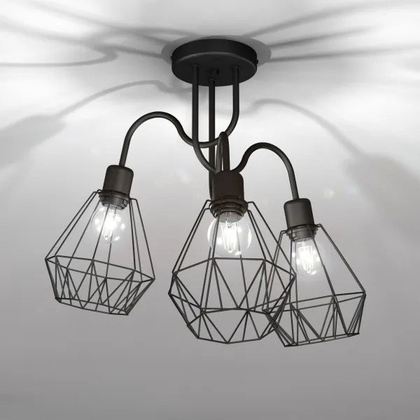 Prisadený luster BERGEN 3xE27/60W/230V