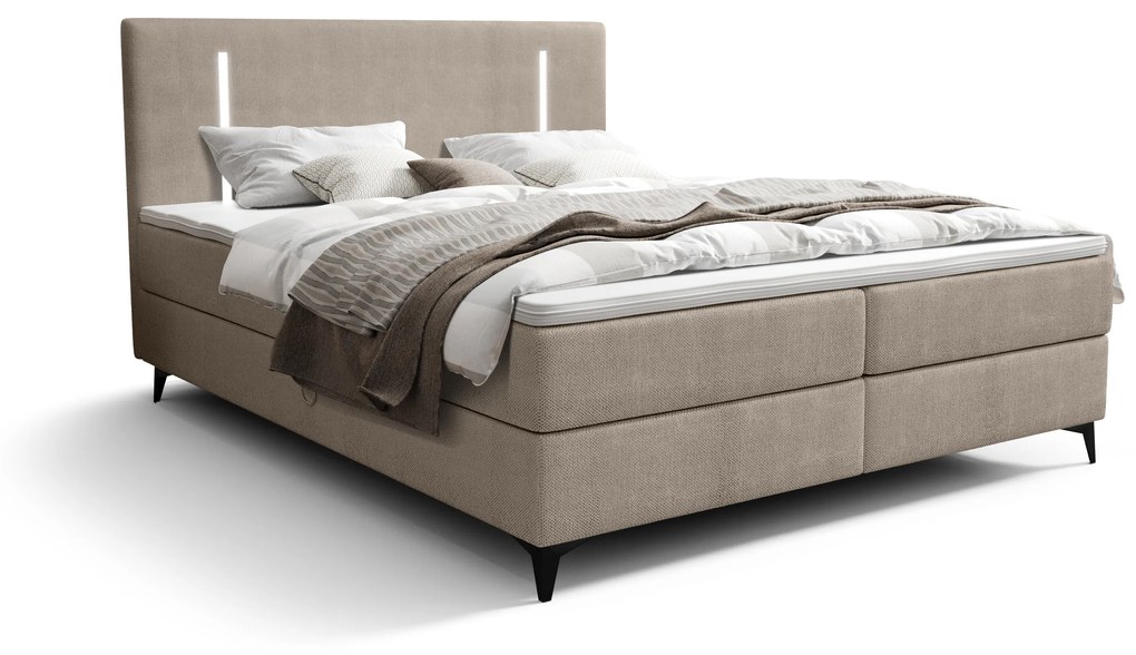 Jednolôžková posteľ 120 cm Ortega Comfort (hnedosivá) (s roštom a matracom, s úl. priestorom) (s LED osvetlením). Vlastná spoľahlivá doprava až k Vám domov. 1082703