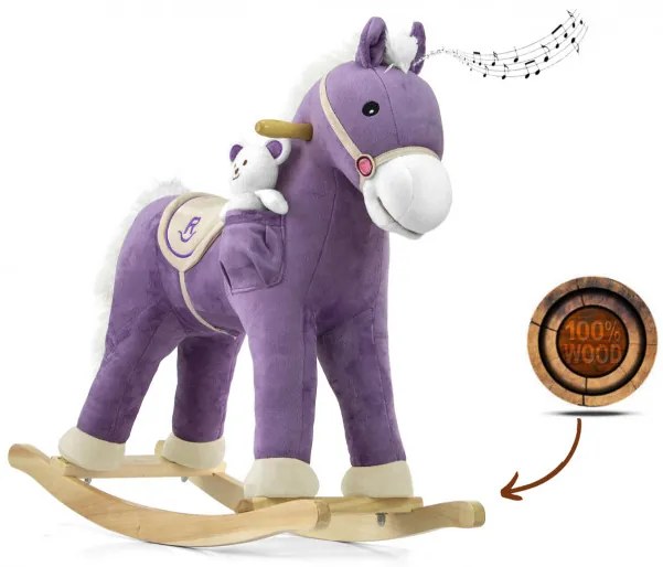 Hojdací koník Pony fialový