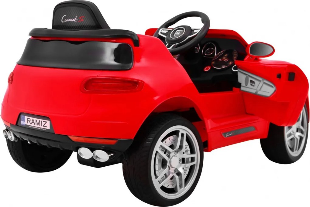 Ramiz Turbo-S batériové auto pre deti Červené SUV + diaľkové ovládanie