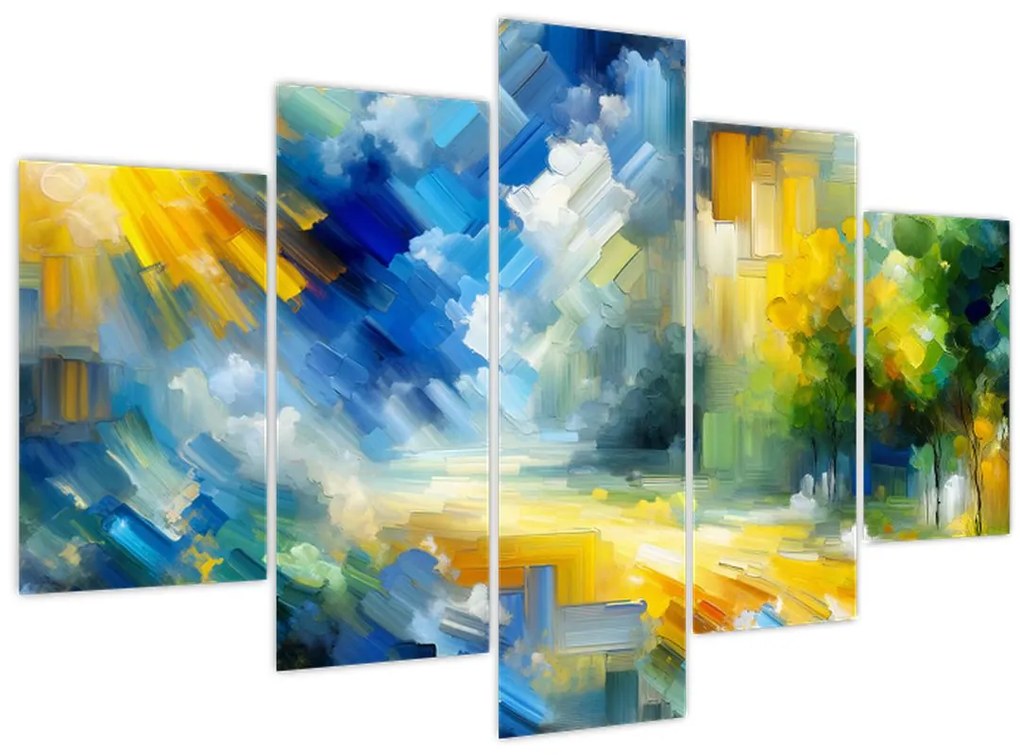 Obraz - Abstraktný slnečný deň (150x105 cm)