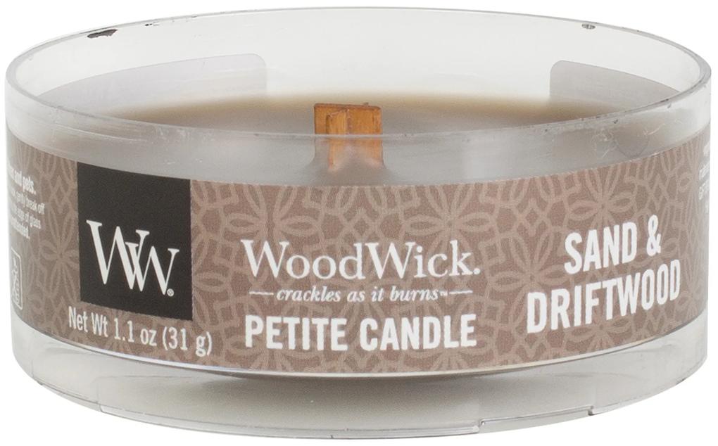 WoodWick vonná sviečka Petite Sand & Driftwood