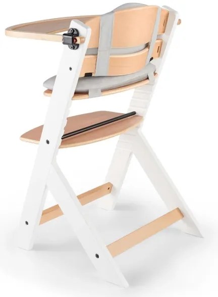 KINDERKRAFT - Detská jedálenská stolička ENOCK s polstrovaním šedá/biela