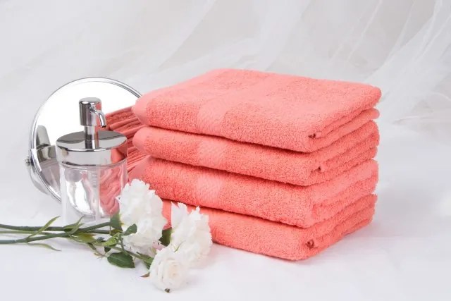 XPOSE ® Froté ručník VERONA 3ks - lososová 30x50 cm