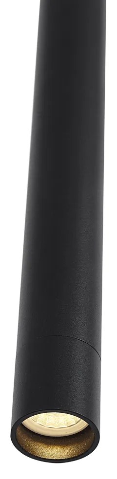 Moderný koľajnicový systém s 3 čiernymi závesnými svetlami 1-fázový - Slimline Keno