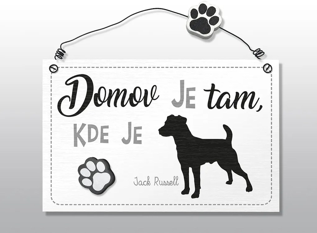 Nekupto Dekorace cedule se psem Jack Russell