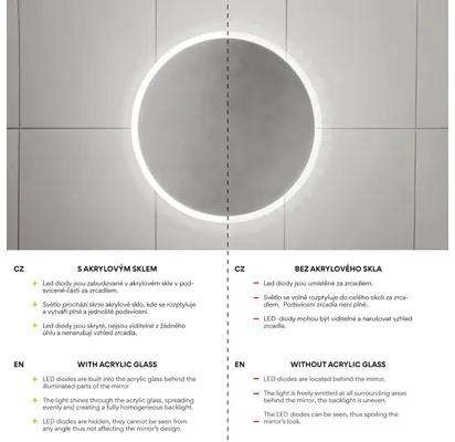 Guľaté zrkadlo do kúpeľne s LED osvetlením Nimco 60x60 cm ZP 16000R