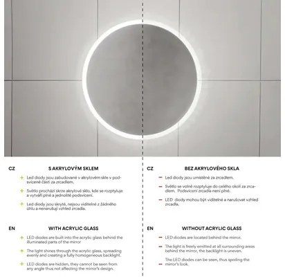 LED zrkadlo do kúpeľne Nimco 60x80 cm s dotykovým senzorom ZP 15002V