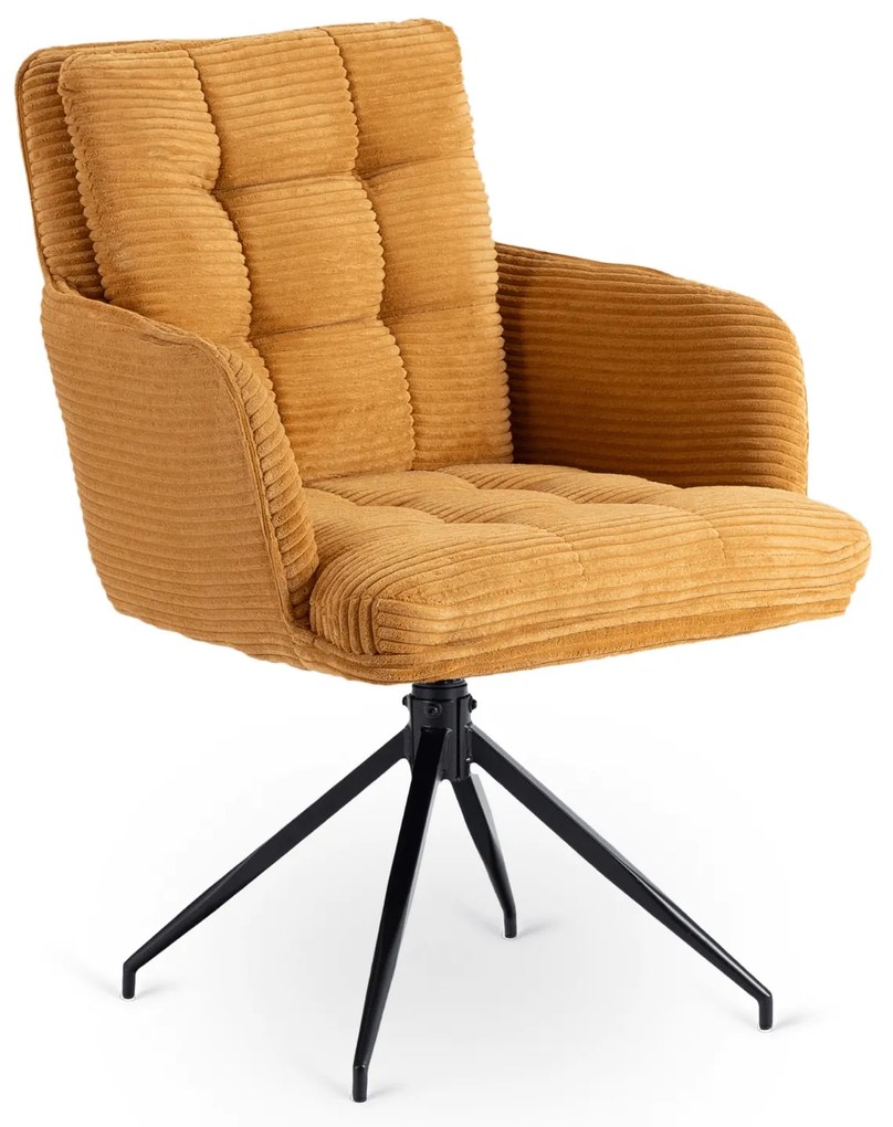 Akita otočná jedálenská stolička, horčicová