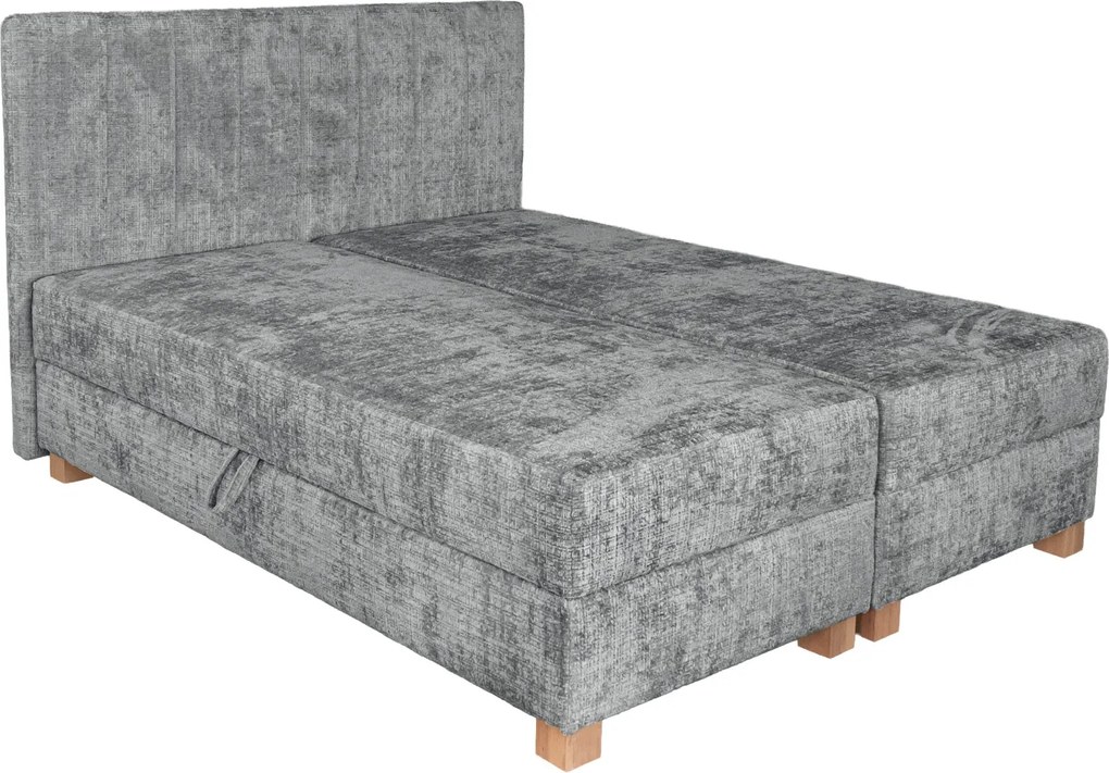 Čalúnená dvojlôžková posteľ LARGO 160x200 sivá