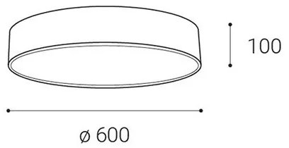 LED2 - LED Stmievateľné stropné svietidlo MONO LED/60W/230V 3000K/4000K biela