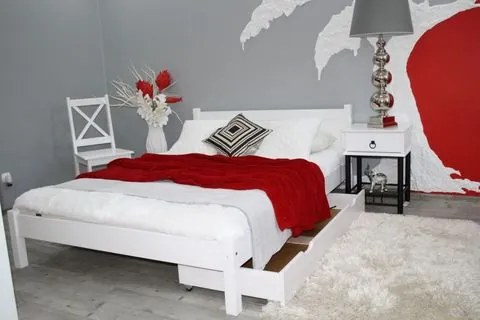 OVN posteľ KALA biela 180x200cm+rošt