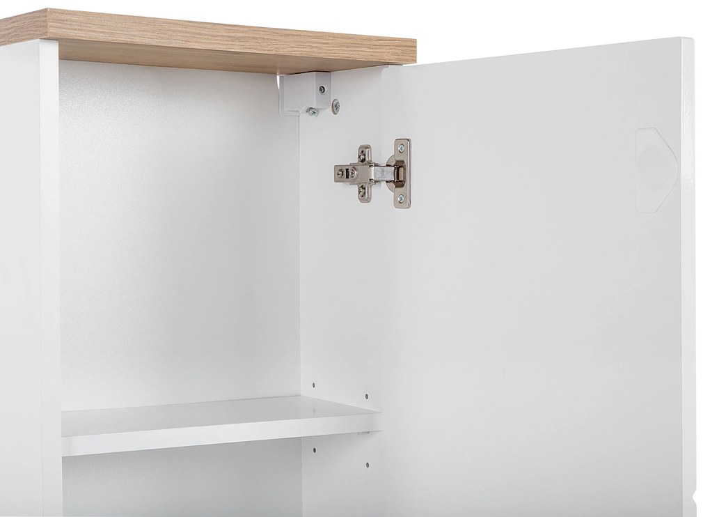 Kúpeľňová závesná skrinka BALI biela - nízka vrchný