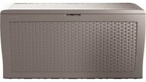 Keter Záhradný úložný box Samoa Rattan sivá, 270 l, 117 x 57 x 45 cm