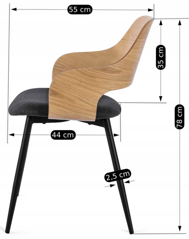 PROXIMA.store - Dizajnová jedálenská stolička ORBI FARBA: zlatá, FARBA NÔH: čierna