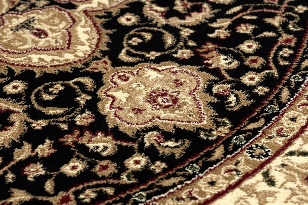 Okrúhly koberec ROYAL ADR model 521 čierny