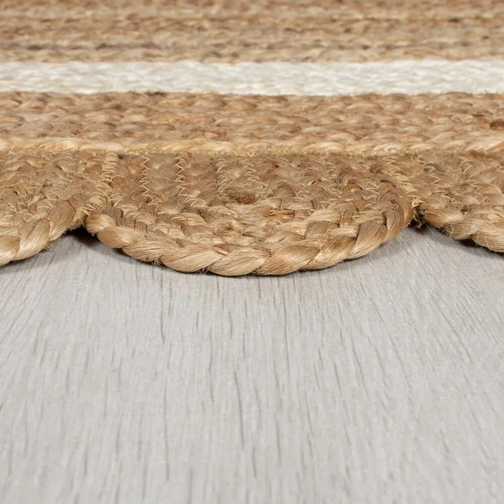 Flair Rugs koberce Kusový koberec Grace Jute Natural/White - 120x170 cm