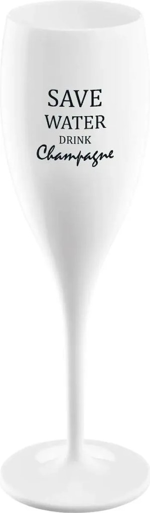 Koziol Pohár s nápisom Save water drink champagne