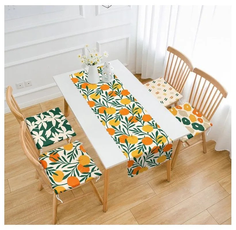 Súprava sedákov a behúňa 5 ks Orange – Mila Home