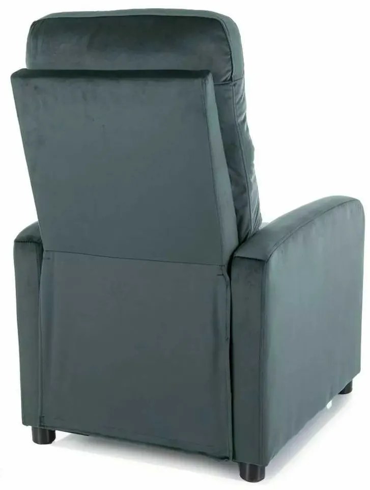 Polohovacie kreslo Lennox Velvet, zelená