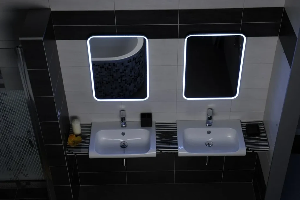 Sapho Sapho, FLOAT LED podsvietené zrkadlo, priemer 740mm, biela, 22574