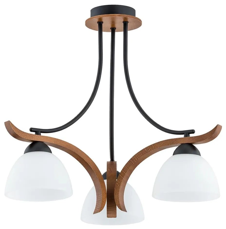 Prisadený luster BAFIA 3xE27/15W/230V hnedá