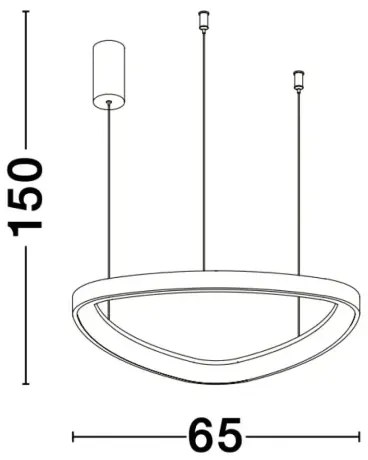 LED luster Esteva 65 hnedá