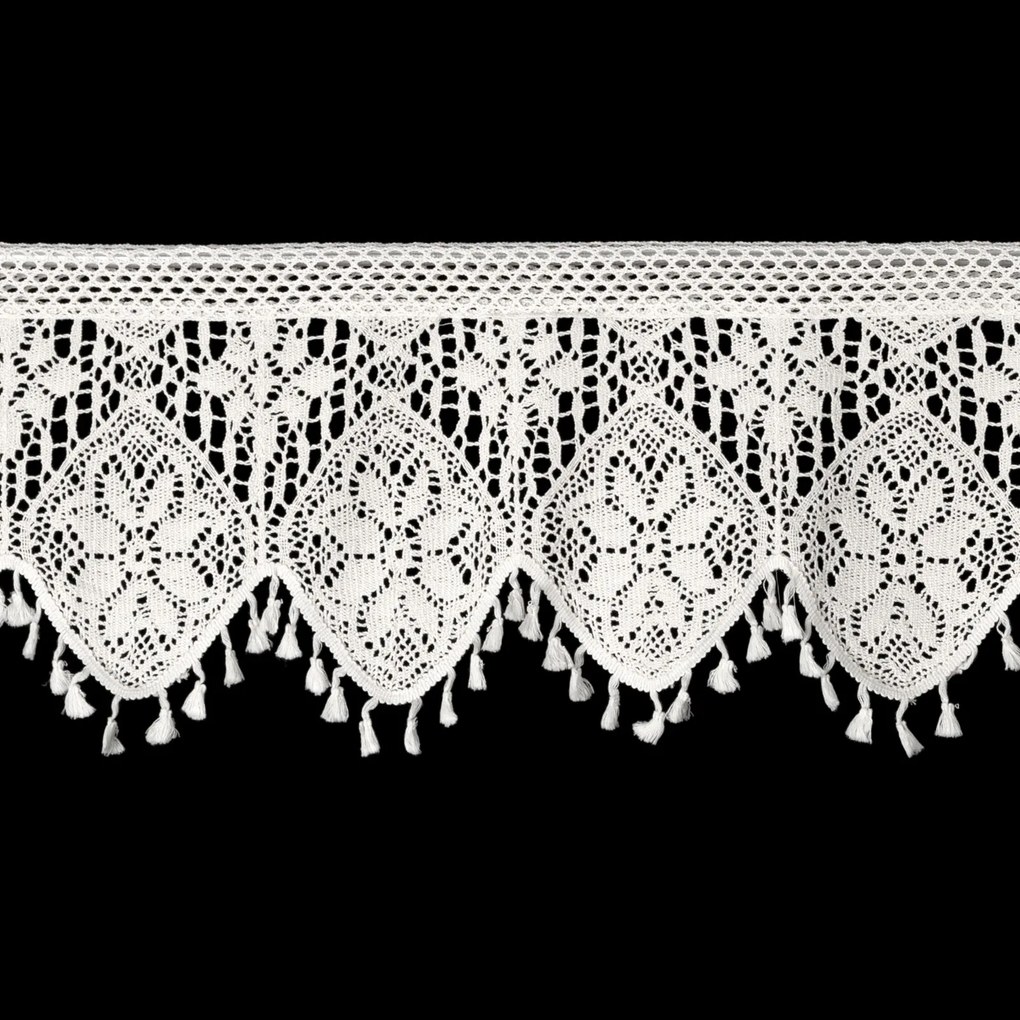 KRÁTKA ZÁCLONA NA PÁSKE MOLY 150X30 CM BIELA