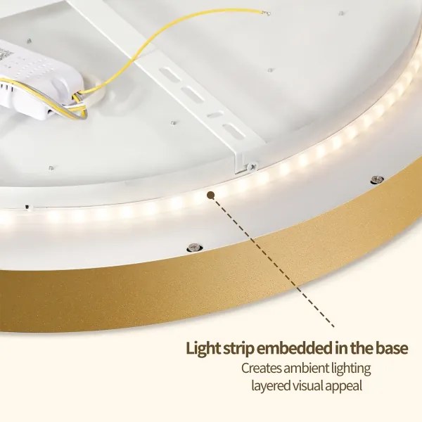 Brilagi - Stmievateľné LED svietidlo GLASS POOL DOUBLE LED/60W/230V 50 cm zlaté + diaľkové ovládanie