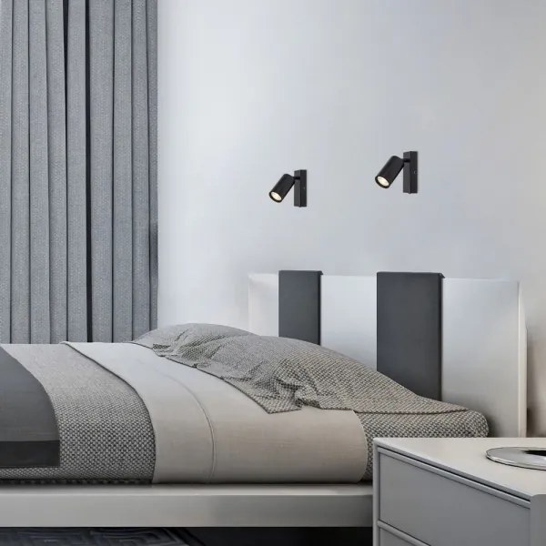 Rabalux 2084 - Nástenné bodové svietidlo SOLO 1xGU10/25W/230V čierna