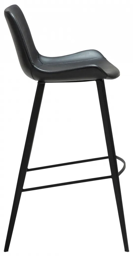 HYPE ČALÚNENÁ BAROVÁ STOLIČKA black faux/black