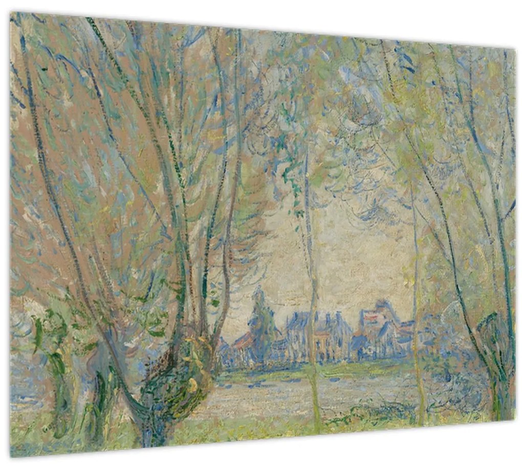 Obraz - Claude Monet, Woman Seated under the Willows, reprodukcia (70x50 cm)