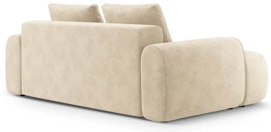 Béžová zamatová pohovka 200 cm Linz – Cosmopolitan Design
