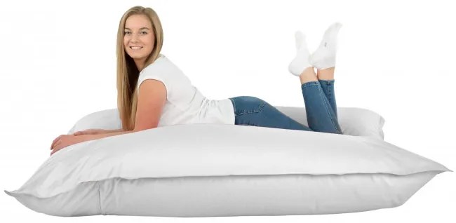 Vankúš na sedenie biely nylon