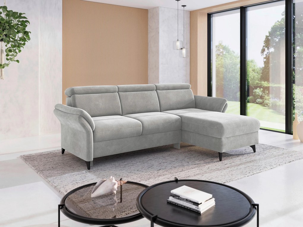 XXXLutz ROHOVÁ SEDAČKA, textil, strieborná Sit & More - Sedačky - 000144025879