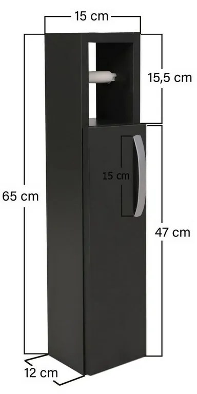Kúpeľňová skrinka Star Anthracite