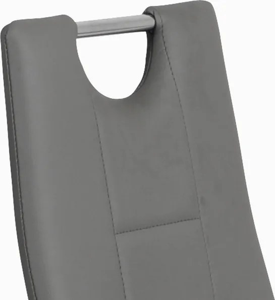 Jedálenská stolička Melania, šedá ekokoža