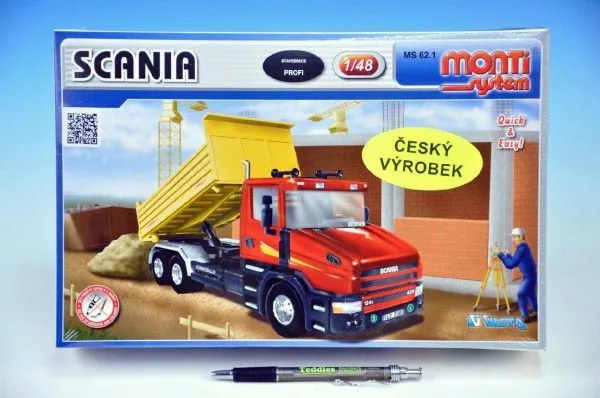 Stavebnice Monti 62.1 Scania  1:48 v krabici 32x20,5x7,5cm