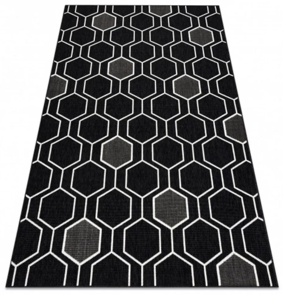 Kusový koberec Hexa čierny 200x290cm