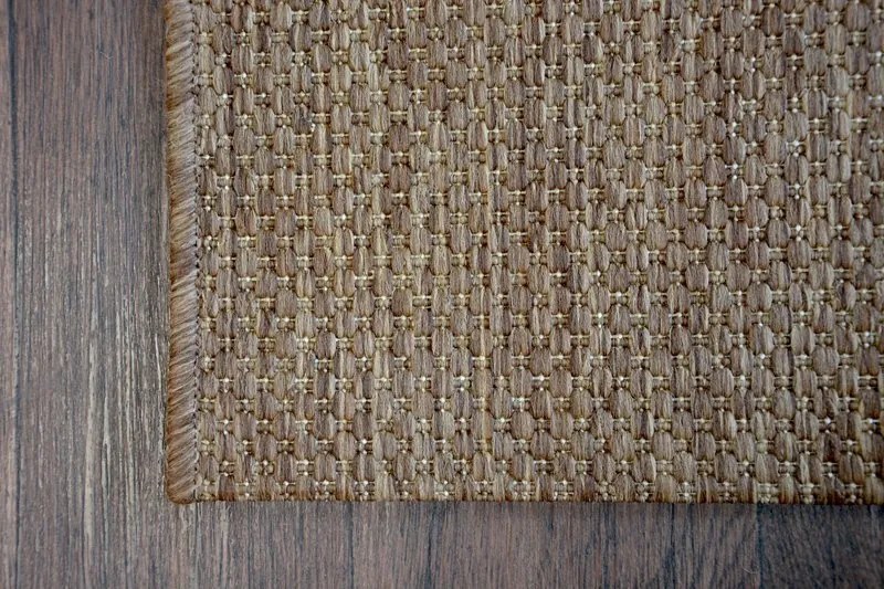 styldomova Šnúrkový koberec sizal flat 48663/870 hladký hnedý