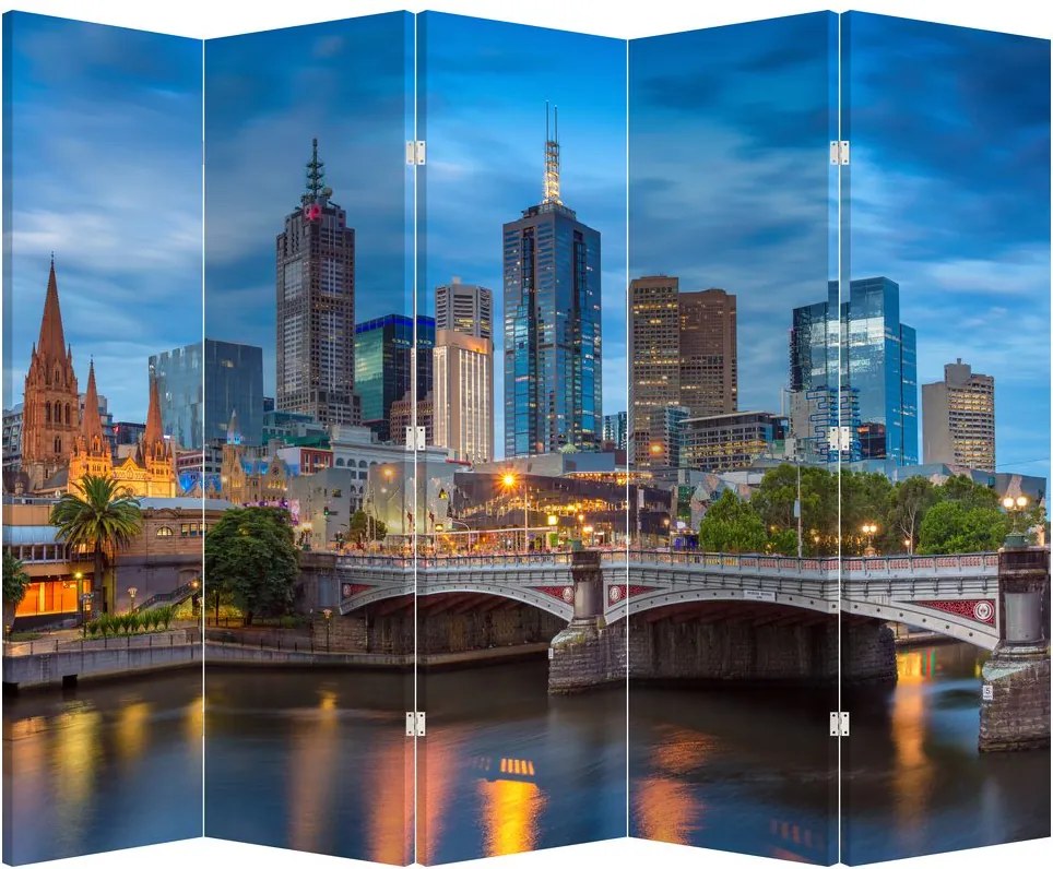 Paraván - Mesto Melbourne (210x170 cm)