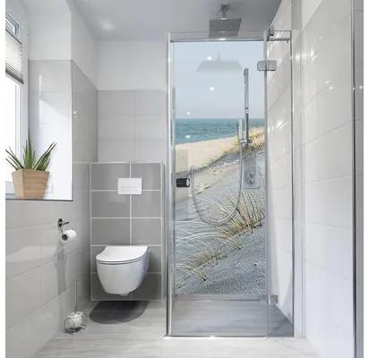 Samolepiaca fólia na stenu kúpeľne mySPOTTI fresh Sea Coast 100x210 cm