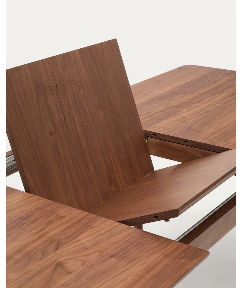 Rozkladací jedálenský stôl s prídavnou doskou v dekore orecha 100x200 cm Elan – Kave Home