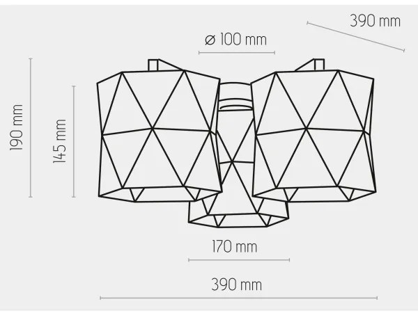Prisadený luster SIRO 3xE27/15W/230V biela/strieborná