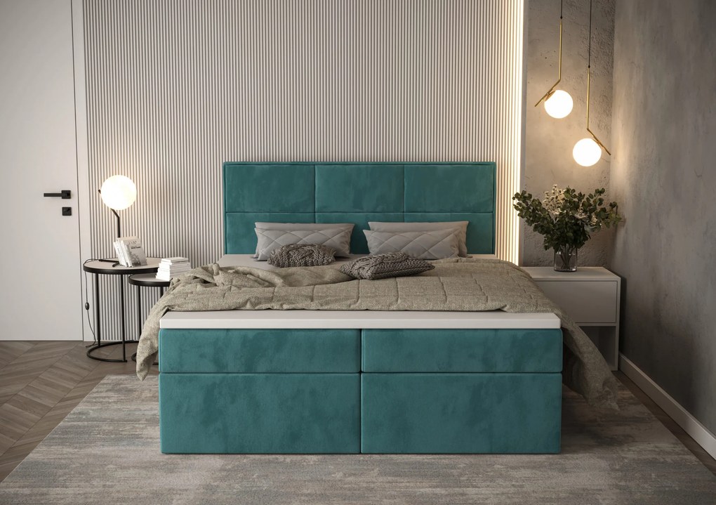 Moderná Kontinentálna posteľ GALAXY /boxspring - ÁNO + (70€),140x200