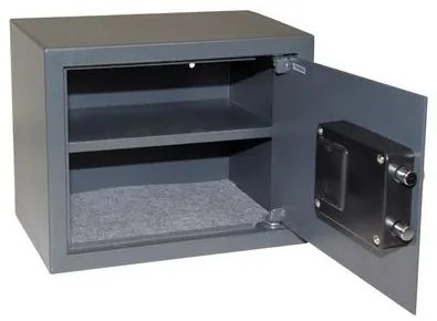 Nábytkový trezor s elektronickým zámkom, číselnou klávesnicou a páčkou na otvorenie, 300 x 380 x 300 mm