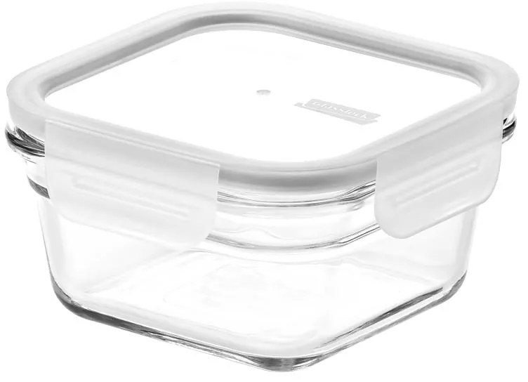 GLASSLOCK FANCY ŠTVORCOVÁ NÁDOBA 400ML BIELA