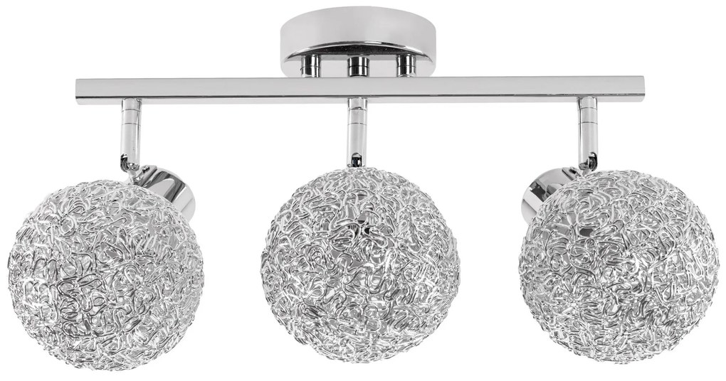 Toolight - Stropná kovová lampa GLAMOUR 3xE27 60W APP672-3C, chrómová, OSW-05642